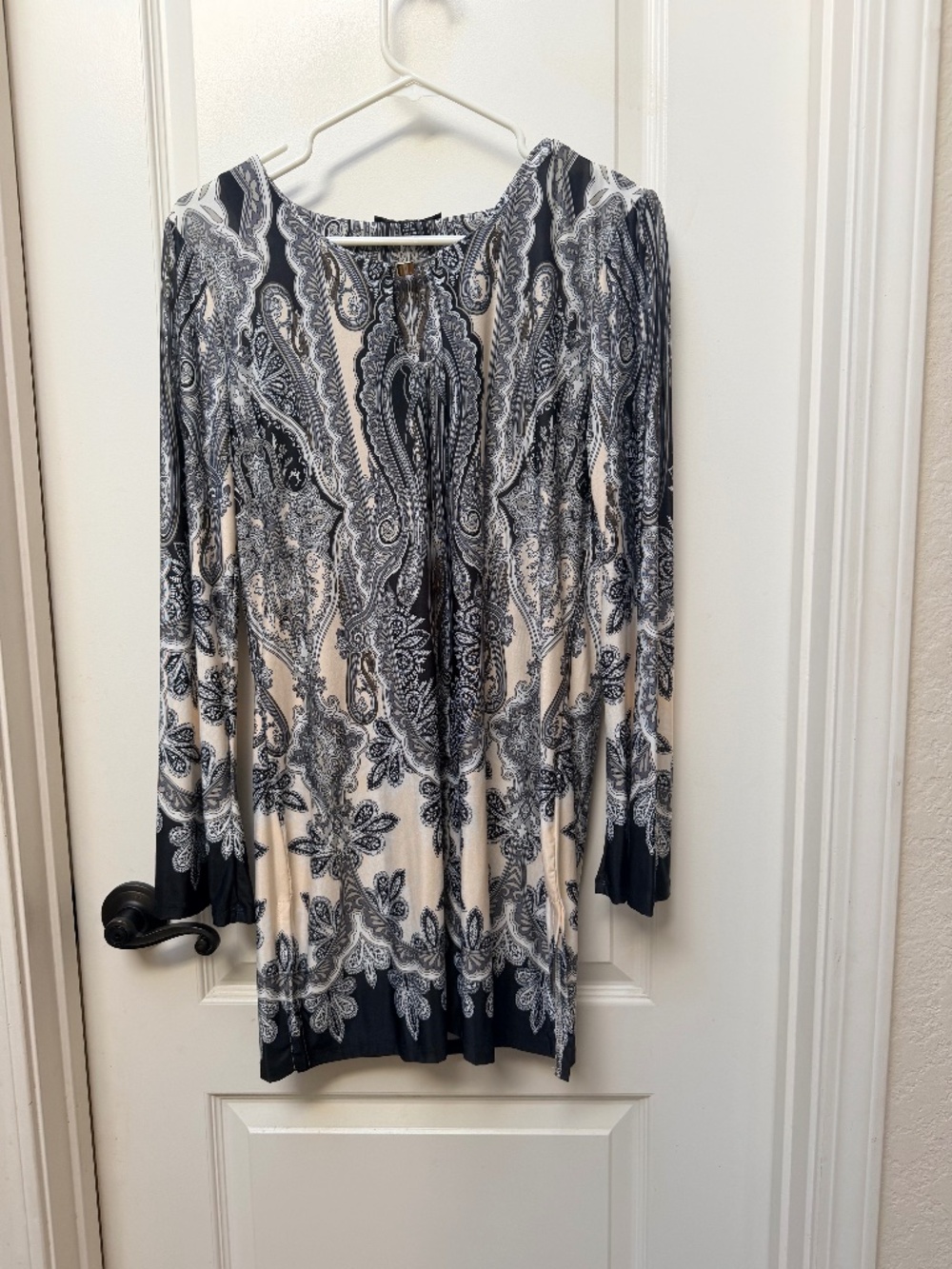 Linea Domani Limited Collection Petite S Paisley Shift Dress Long Sleeve